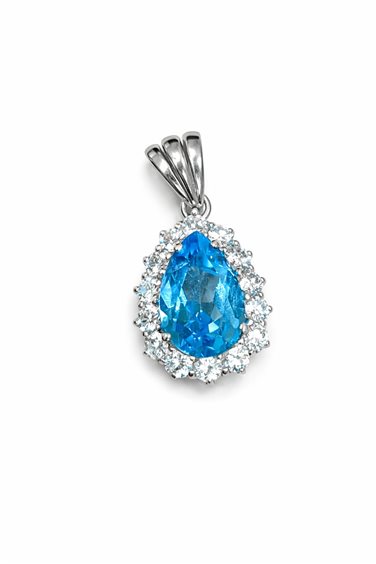 Charm Idee Preziose dal 1987 Femme in Or blanc Acquamarina IP.CHK18B/83 - IP.CHK18B/83